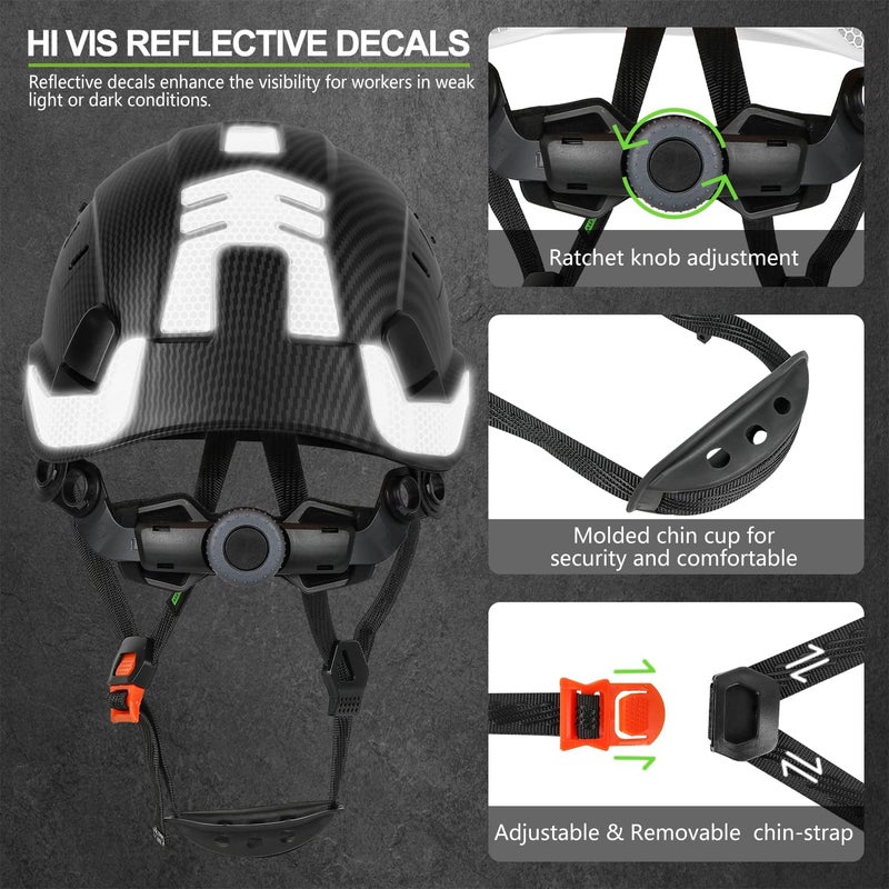 GREEN DEVIL Safety Helmet Construction Hard Hat ANSI Z89.1 Cascos De Construccion Vented ABS Work Hardhat for Men Women - Image 4
